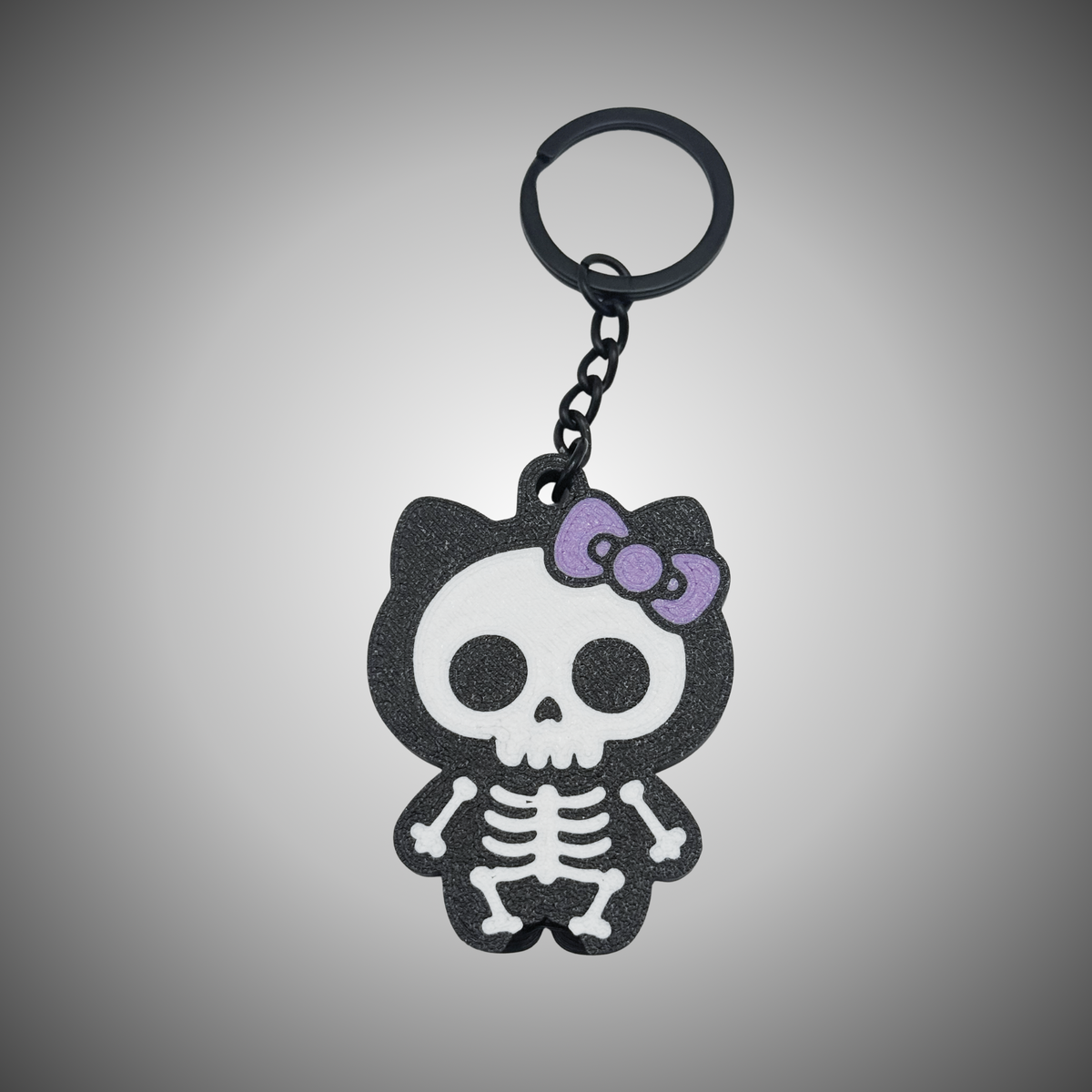 Skeleton Kitty - Nail Saver Keychain