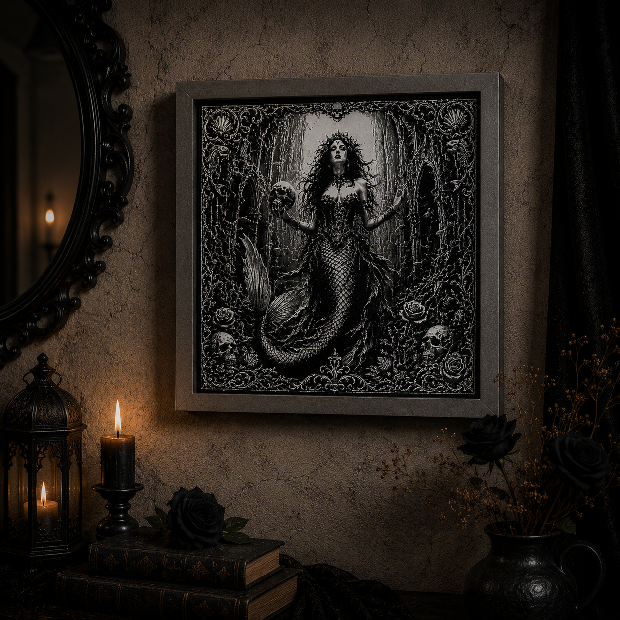 Macabre Mermaid Siren Song - Wall Plaque
