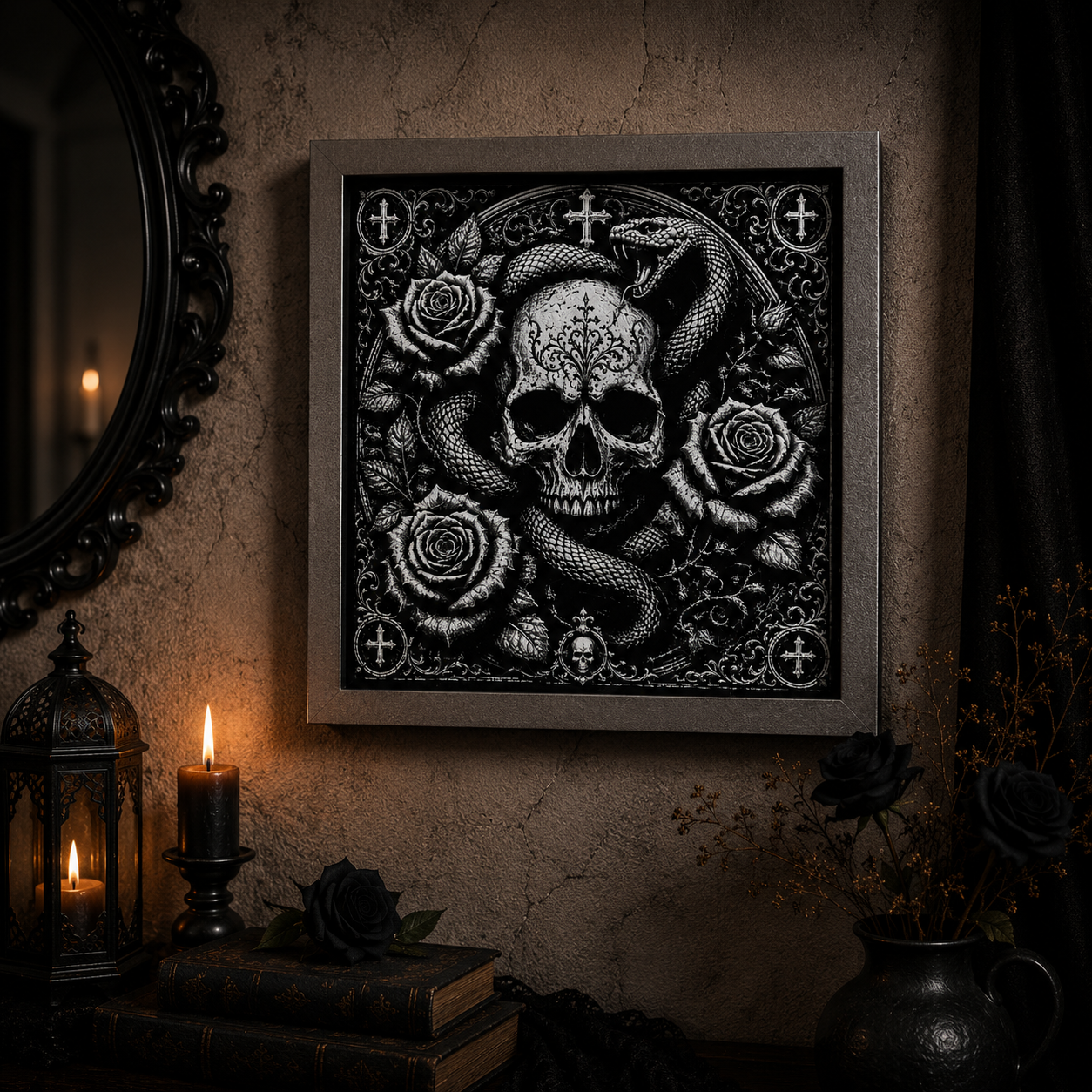 Serpent & Rose - Wall Art