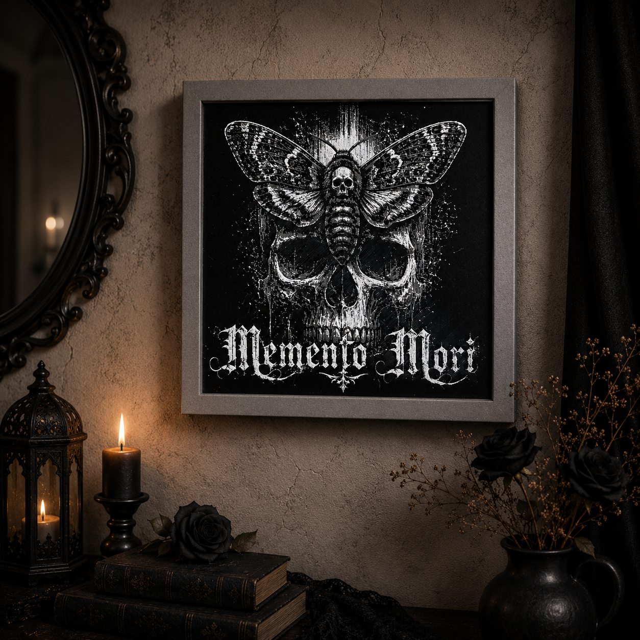 Memento Mori Death Moth - Wall Plaque