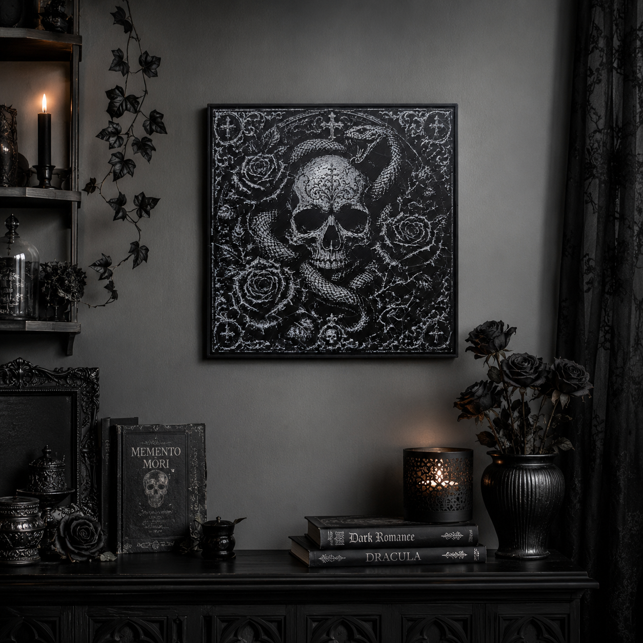Serpent & Rose - Wall Plaque