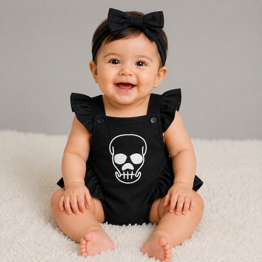 Little Rebel Skull Romper Set