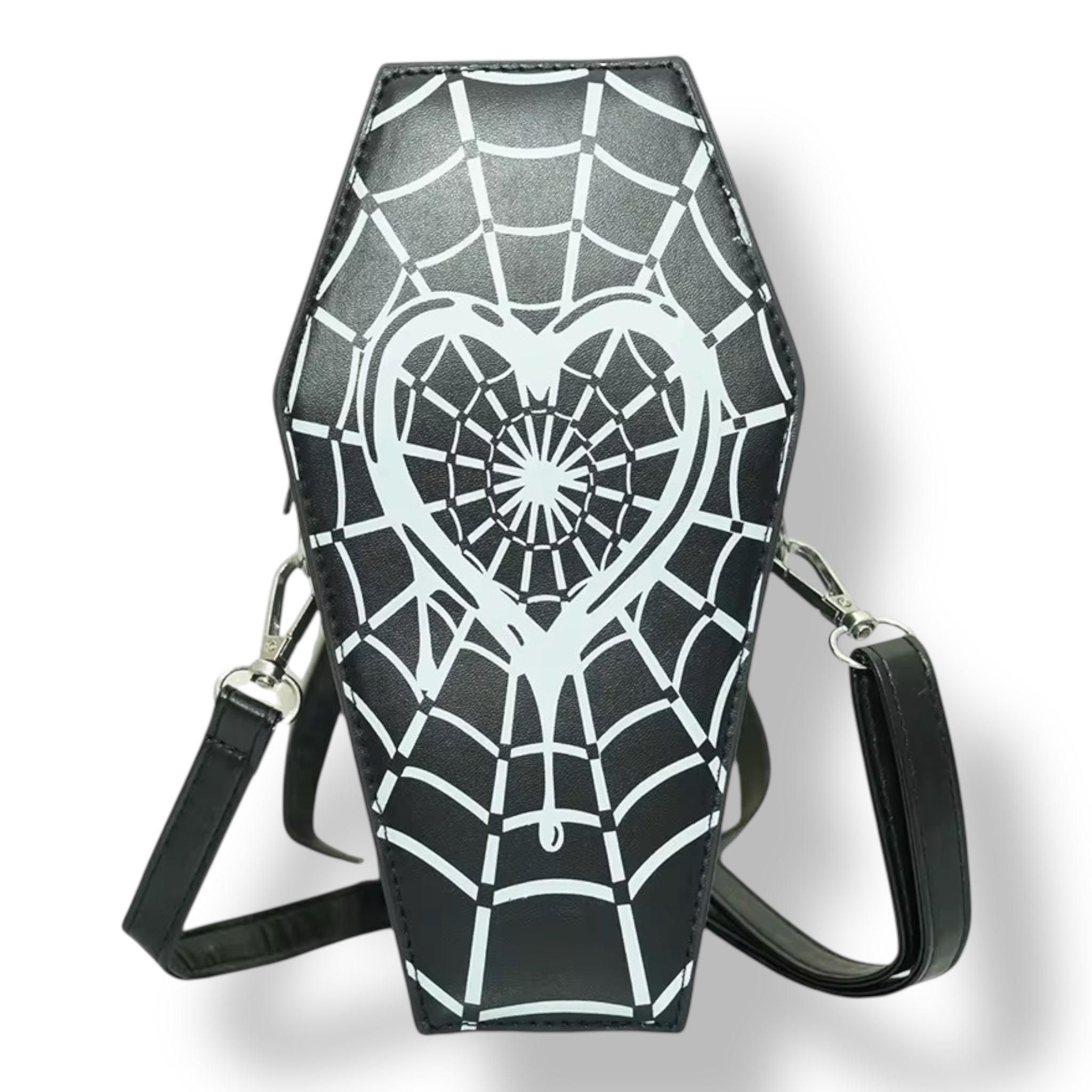 Heart Web Coffin Crossbody Bag