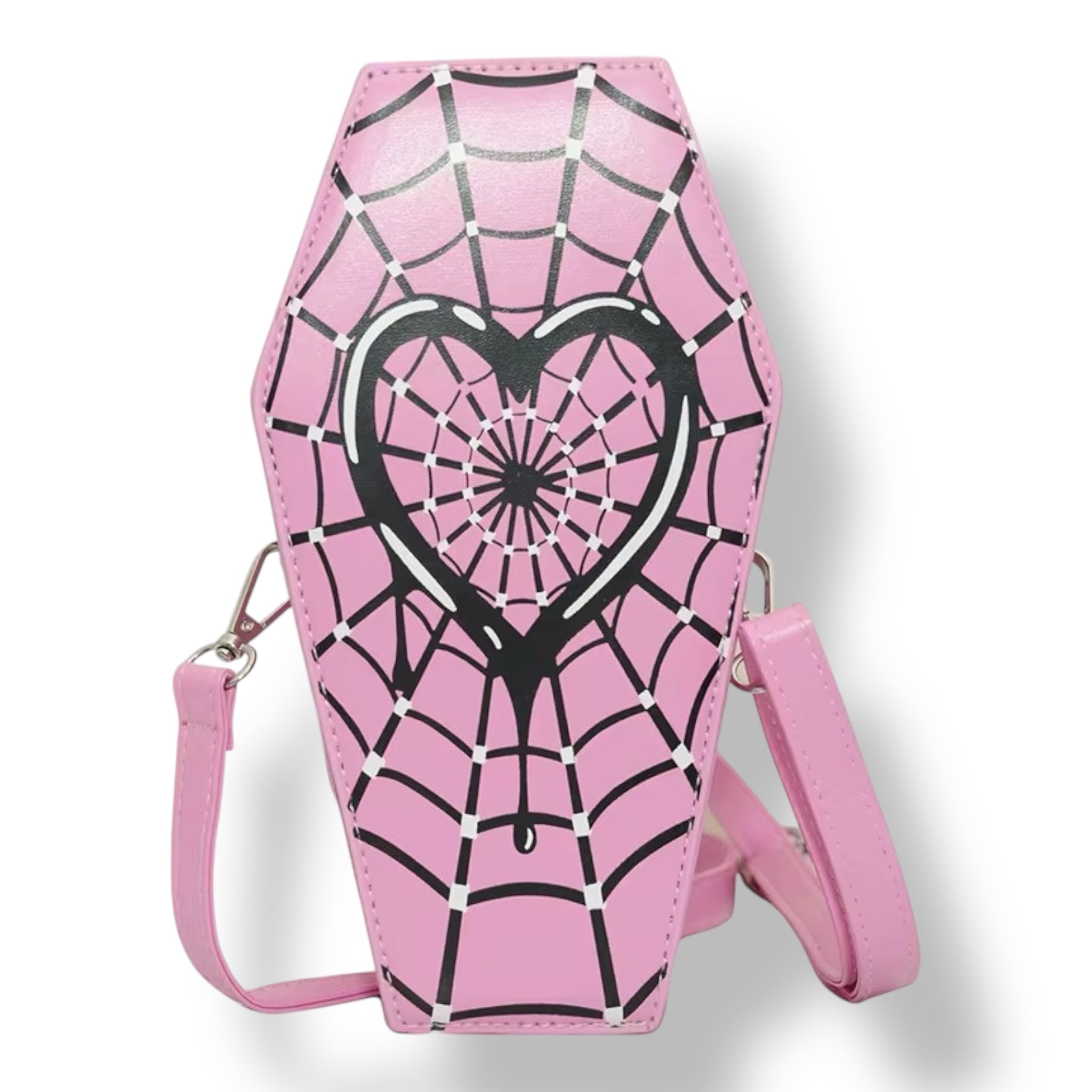 Heart Web Coffin Crossbody Bag