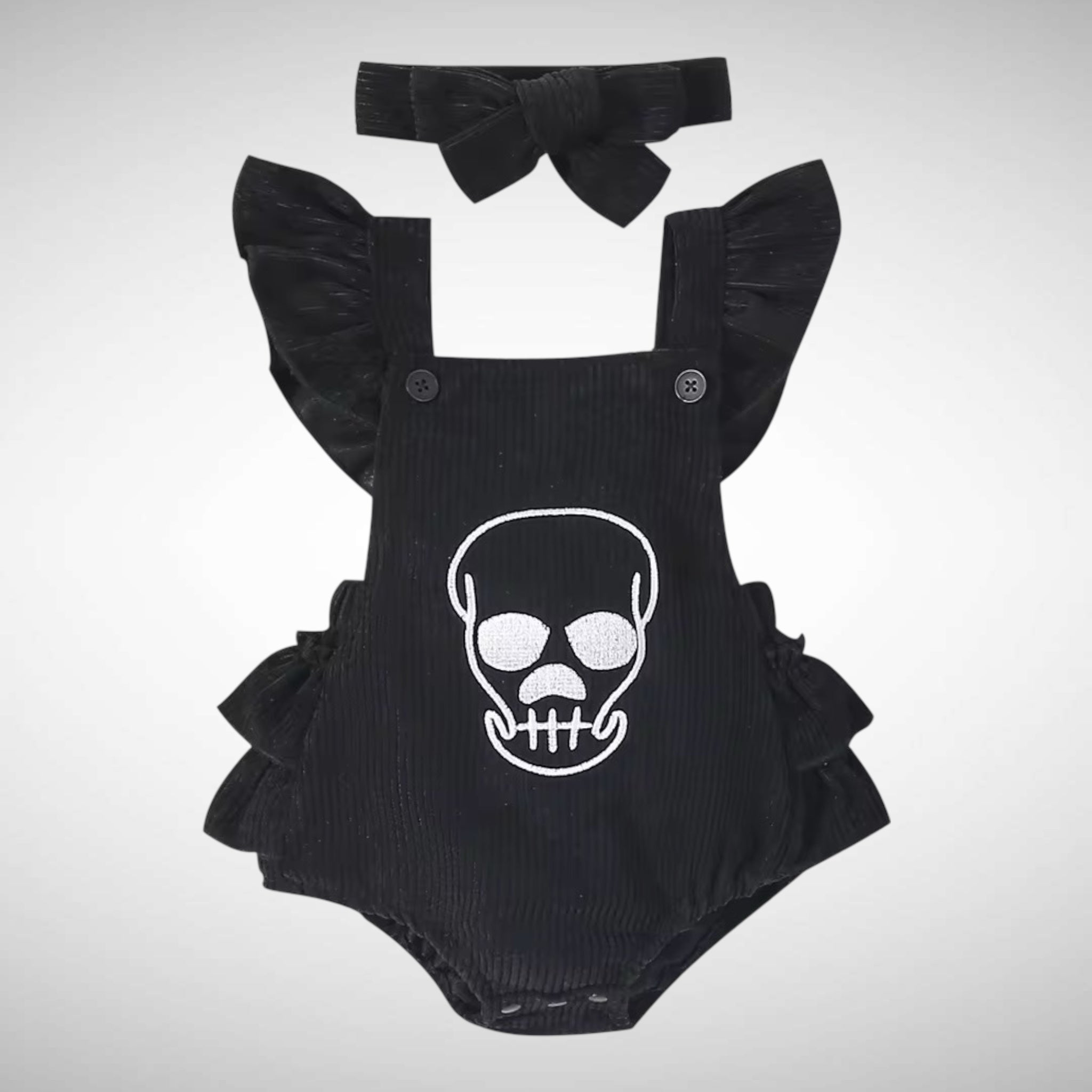 Little Rebel Skull Romper Set