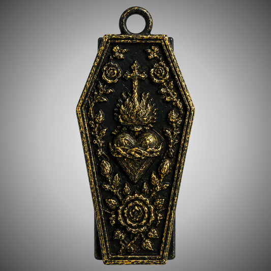 Sacred Heart Coffin- Nail Saver Keychain
